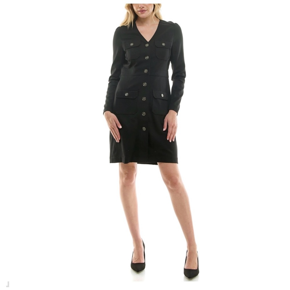 NWT Nanette Lepore Black Long Sleeve Dress